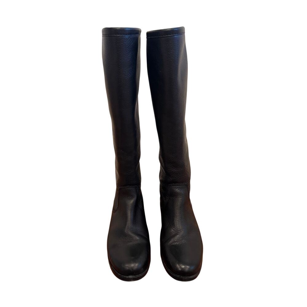 La Canadienne Black Leather Tall Boots Back Zipper Riding Boot 32927 Women's 6 - Picture 2 of 10